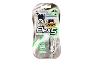 Бритва с 5-ю лезвиями без сменных картриджей Flex 5 Sensitive BiC 3шт