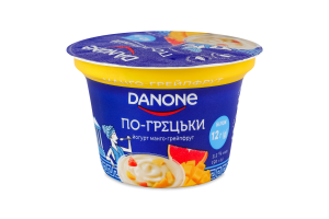 Йогурт 3.5% з наповнювачем Манго-грейпфрут По-грецьки Danone ст 150г