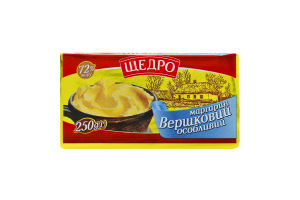 Маргарин 72% столовый Сливочный особый Щедро м/у 250г
