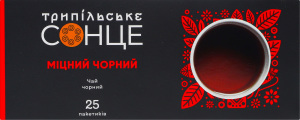 Чай черный мелкий фасованный Крепкий черный Трипільське Сонце к/у 25х1.8г