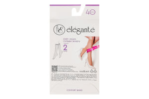 Гольфи жіночі Elegante Classic style 40den 23-25 natural 2пари