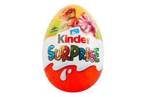 Яйцо из молочного шоколада с молочным внутренним слоем и игрушкой Natoons Kinder Surprise м/у 20г