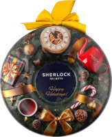 Чай Happy Holidays чорний байховий листовий ароматизований 80г ж/б Sherlock Secret