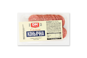 Колбаса нарезка Салями Коньячная Дніпровський м'ясокомбінат п/к 1с кг