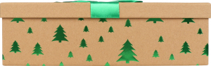 Коробка для подарунків Ялинка зелена 28,5x20x8,5см