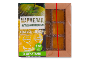 Мармелад з натуральними інгредієнтами з цукатами Яблуко-лимон Green Stimul к/у 120г