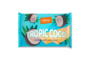 Вафли с кокосом Tropic coco Київхліб м/у 185г