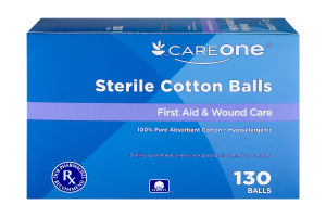 CareOne Sterile Cotton Balls - 130 CT