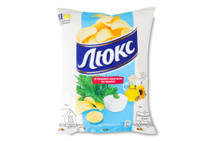 Чипсы картофельные со вкусом сметаны и зелени Люкс м/у 105г