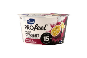 Снек сирковий протеїновий Ваніль та маракуйя безлактозний 175г стакан Valio PROfeel