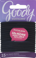 Goody Ouchless No-Metal Elastics - 15 CT