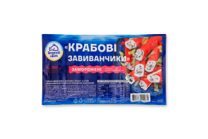 Завиванчики крабовые замороженные с белой океанической рыбой Водний світ в/у 300г