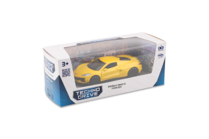 Іграшка Автомодель Chevrolet Corvette C8 Z06 2024 жовтий/червоний TechnoDrive