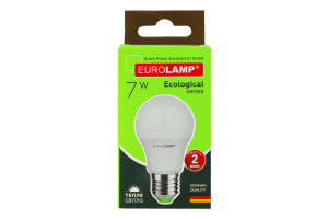 Лампа світлодіодна 7W E27 3000K Ecological Eurolamp 1шт