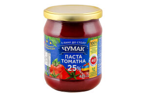 Паста томатная 25% пастеризованная Чумак с/б 485г