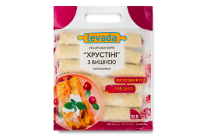 Виріб пекарський заморожений з вишнею Хрустіні Levada м/у 510г