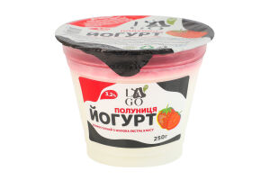 Йогурт 3.2% термостатный Клубника Lago ст 250г