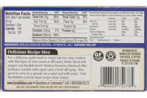 Bumble Bee Skinless Boneless Mackerel Fillets in Soybean Oil