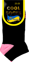 Шкарпетки жіночі чорні короткі р.23-25 Cool Socks