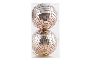 Н-р прикрас ялинкових Дискокуля золотиста 10см 2шт