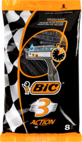 Бритва с 3-мя лезвиями Action 3 BiC 8шт