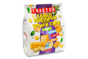Мини-хлебцы пшеничные Четыре сыра Trapeza 90г