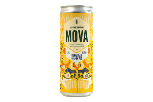 Пиво 0.33л 7% светлое нефильтрованное непастеризованное Ukrainian golden ale Mova ж/б