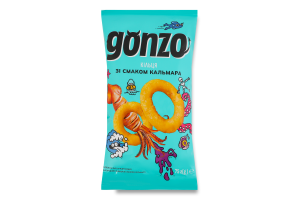 Кольца кукурузные со вкусом кальмара Gonzo м/у 75г