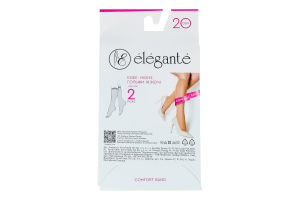 Гольфы женские Elegante Classic style 20den 23-25 nero 2пары
