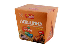 Локшина швидкого приготування яєчна з смаком курки негостра 125г Голден Драгон