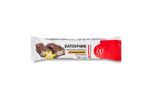Батончик вафельный с карамелью со вкусом ванили глазированный ТМ "1" м/у 50г