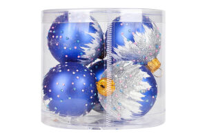 Набір куль новорічних А.С.К.60мм візерунч. малюнок