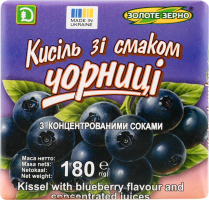 Кисіль з смаком чорниці з соками 180г Золоте зерно