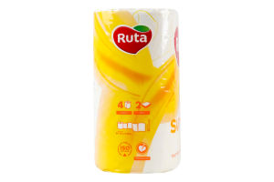 Папір туалетний 2-х шаровий Sunny Yellow Classic Ruta 4шт