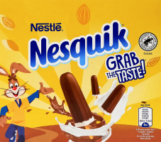 Мороженое покрытое шоколадной глазурью со вкусом ванили на палочке Nesquik к/у 9х36г