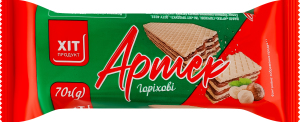 Вафлі Артек Горіхові 70г Хіт Продукт