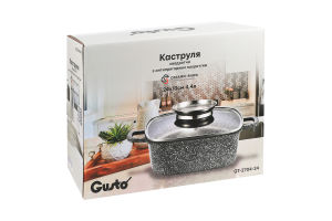 Каструля Ceramic Snow 4,4л квадратна Gusto