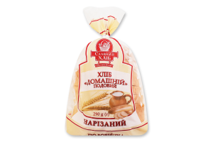 Хліб половинка в нарізці подовий Домашній Славний хліб м/у 290г