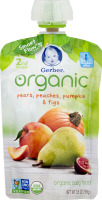 Gerber Organic Baby Food Pears, Peaches, Pumpkin & Figs