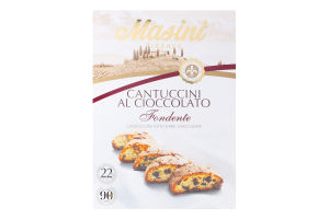 Печенье классическое тосканское миндальное с шоколадной крошкой Cantuccini al Cioccolato Masini к/у 200г