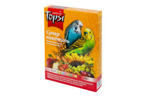 Корм для хвилястих папуг вітамінізований Супер коктейль Topsi к/у 500г