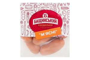 Сардельки варені М'ясні Бащинський 1с кг