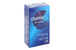 Презервативы латексные с силиконовой смазкой Классические Durex 12шт