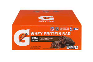 Gatorade Recover Whey Protein Bar Chocolate Chip - 12 CT