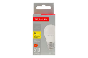 Лампа светодиодная 6W 510lm E27 3000К G45 Titanum 1шт