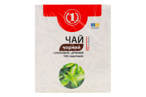 Чай чорний байховий дрібний 100*1,4г ТМ "1"