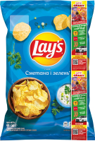 Чипсы картофельные Сметана и зелень Lay's м/у 60г
