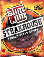 Slim Jim Smokehouse Tender Steak Strips Twisted Teriyaki