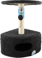 Дряпка д/котів кутова з будиночком 39*39*65см Природа