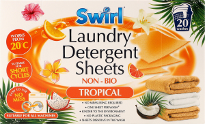 Листи прального порошку Tropical 20шт Swirl